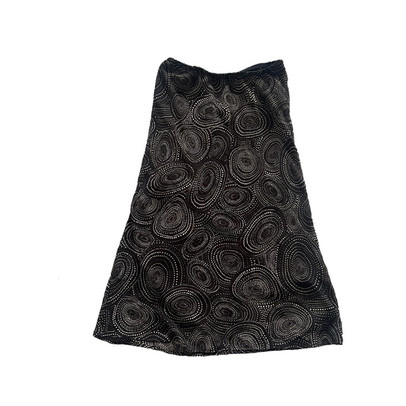 Mid Length Brown Patterned Skirt - Picture 2 of 2